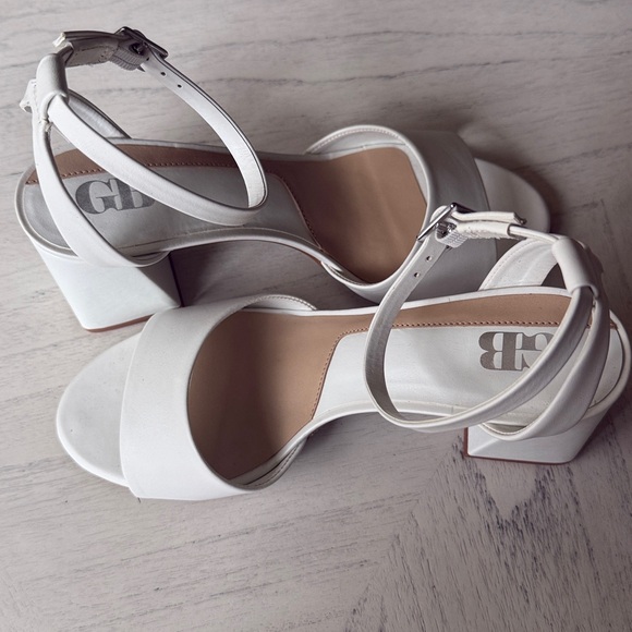 New GB Block-Party Leather Ankle Strap Block Heel Family Matching Dress Sandals - Picture 9 of 11